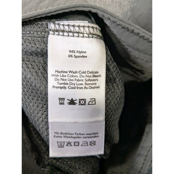 Eddie Bauer First Ascent Capri Pants Womens 2 Cinch Cargo Stretch Nylon Zip - Picture 11 of 13